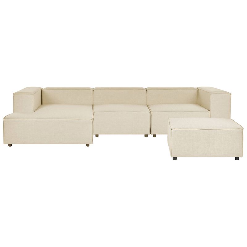 Foto van Beliani aprica - modulaire sofa-beige-linnen