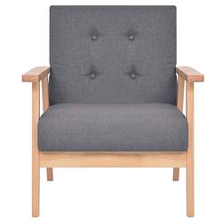 Foto van The living store fauteuil comfort - fauteuils - 64.5 x 67 x 73.5 cm - donkergrijs