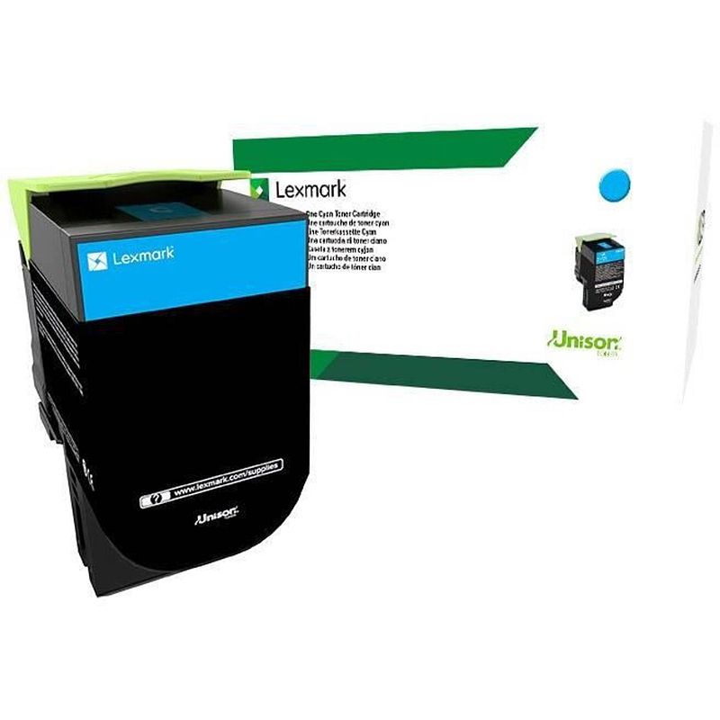 Foto van Lexmark lexmark unison-tonercartridge - cyaan - laser - hoog rendement - 2300 pagina's