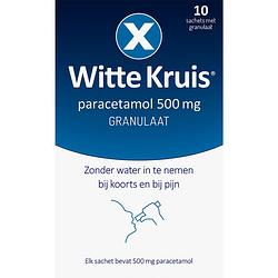 Foto van Witte kruis paracetamol 500mg granulaat