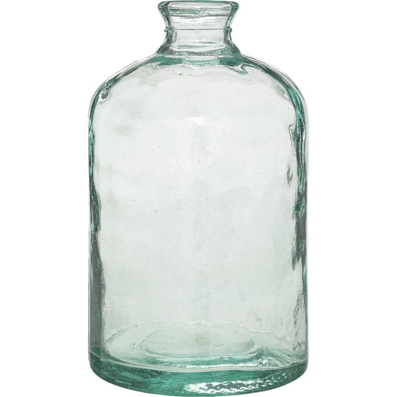 Foto van Atmosphera bloemenvaas apotheker fles model - transparant - glas - h32 x d18 cm - vazen