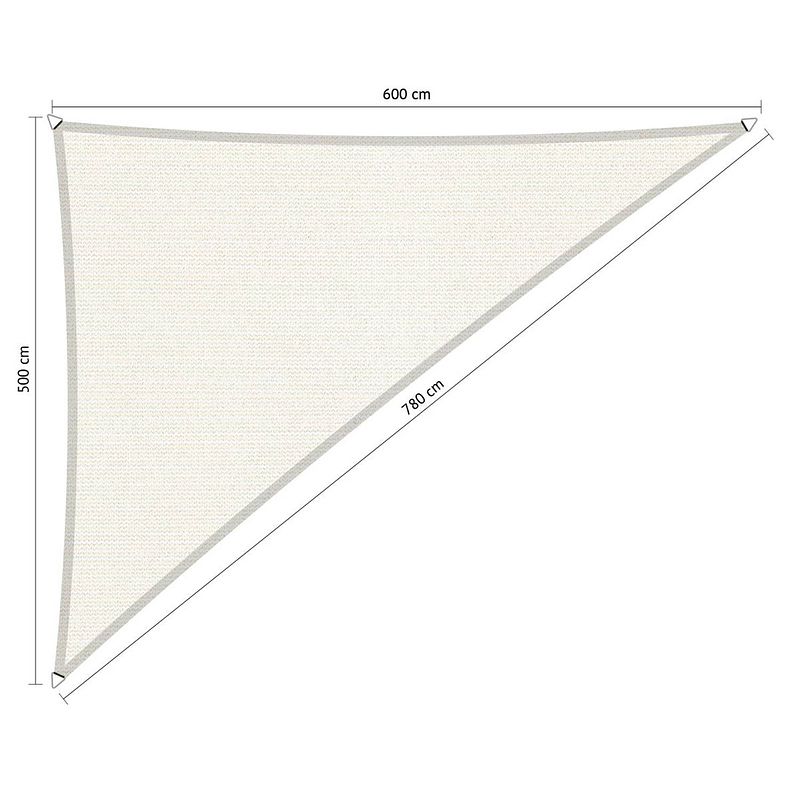 Foto van Shadow comfort driehoek 5x6x7,8m arctic white