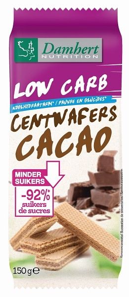 Foto van Damhert low carb centwafers cacao