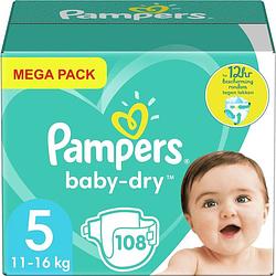 Foto van Pampers - baby dry - maat 5 - mega pack - 108 luiers