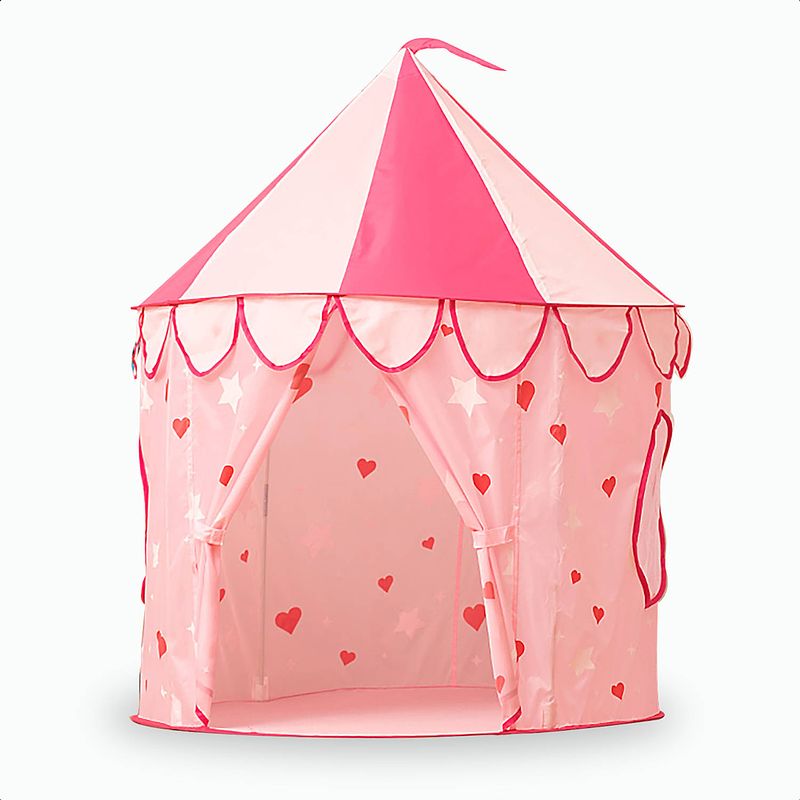 Foto van Gofun heavenly hearts speeltent - voor kinderen vanaf 3 jaar - buiten en binnen - speeltentje - voor meisjes - roze