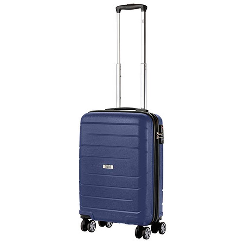 Foto van Travelz big bars handbagagekoffer 55cm handbagage tsa blauw