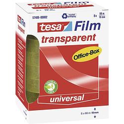 Foto van Tesafilm transparante tape, ft 19 mm x 66 m, 8 rolletjes