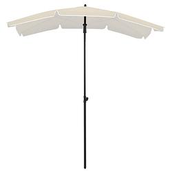 Foto van The living store parasol zand 200x130x234 cm - uv-beschermend polyester en staal