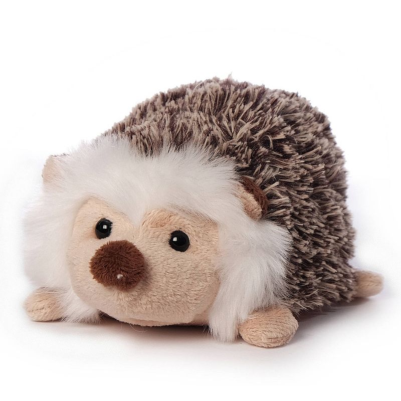 Foto van Inware pluche egel knuffeldier - bruin - 14 cm - knuffel boederijdieren