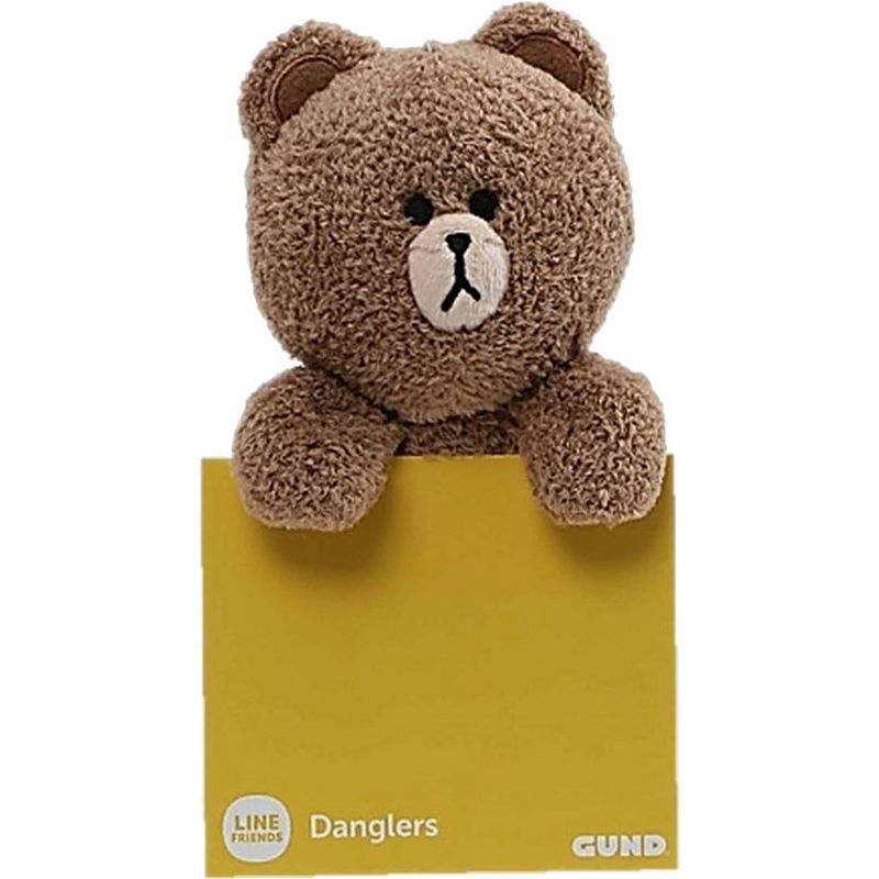 Foto van Line friends knuffelbeer brown hangend 12 x 17 cm pluche bruin