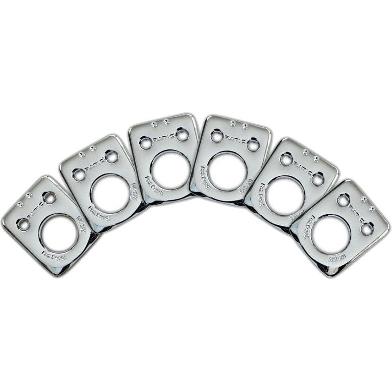 Foto van Graph tech prt-952-201-c0 ratio invisomatch f-style mounting plates 2-pin hole chrome (set van 6)