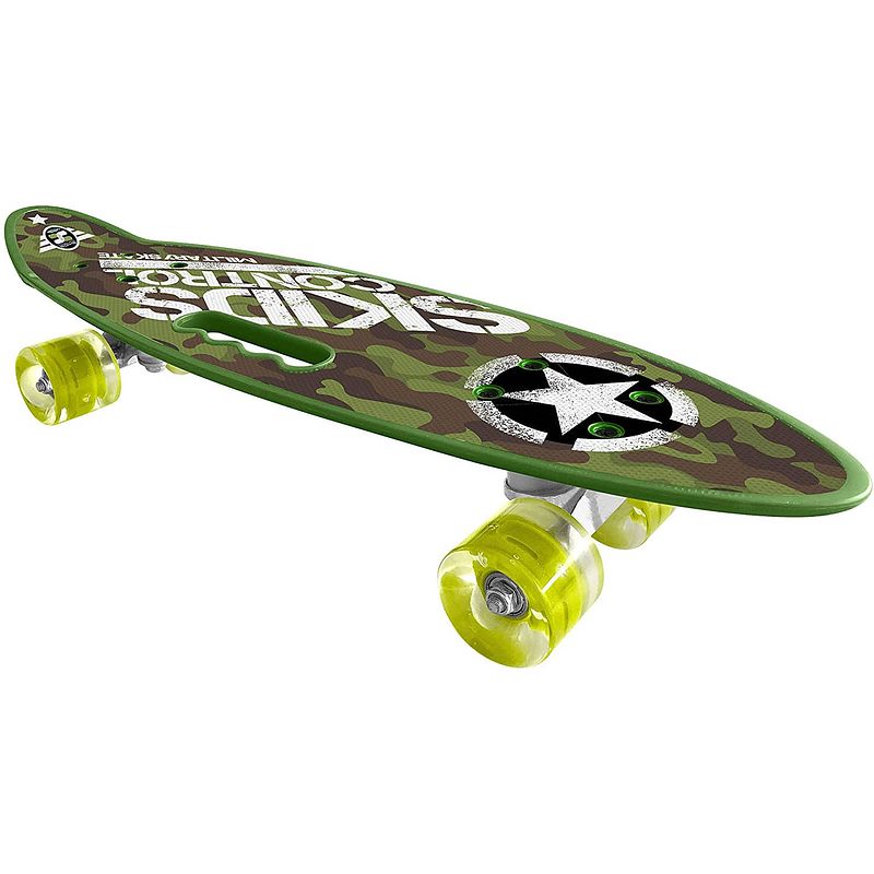 Foto van Skids control skateboard military 61 x 18 cm polypropyleen kaki