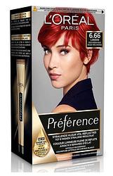 Foto van L'soréal paris preference 6.66 london - zeer intens rood