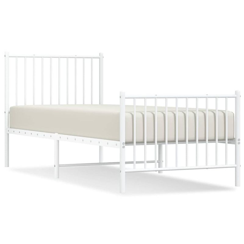 Foto van The living store bedframe - klassiek - metalen constructie - metalen latten - extra opbergruimte - functioneel hoofd-