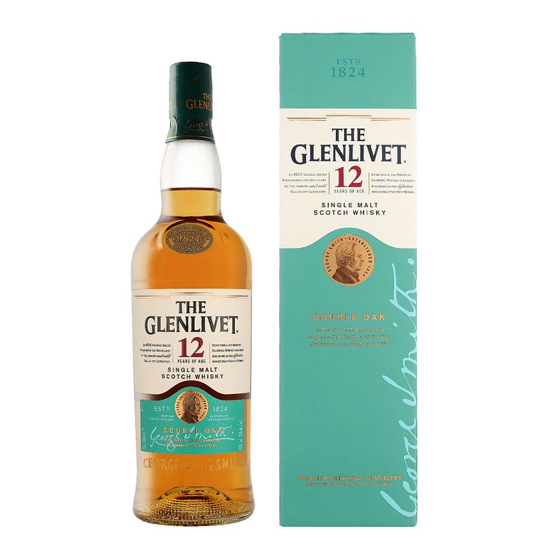 Foto van The glenlivet 12 years double oak 70cl whisky + giftbox