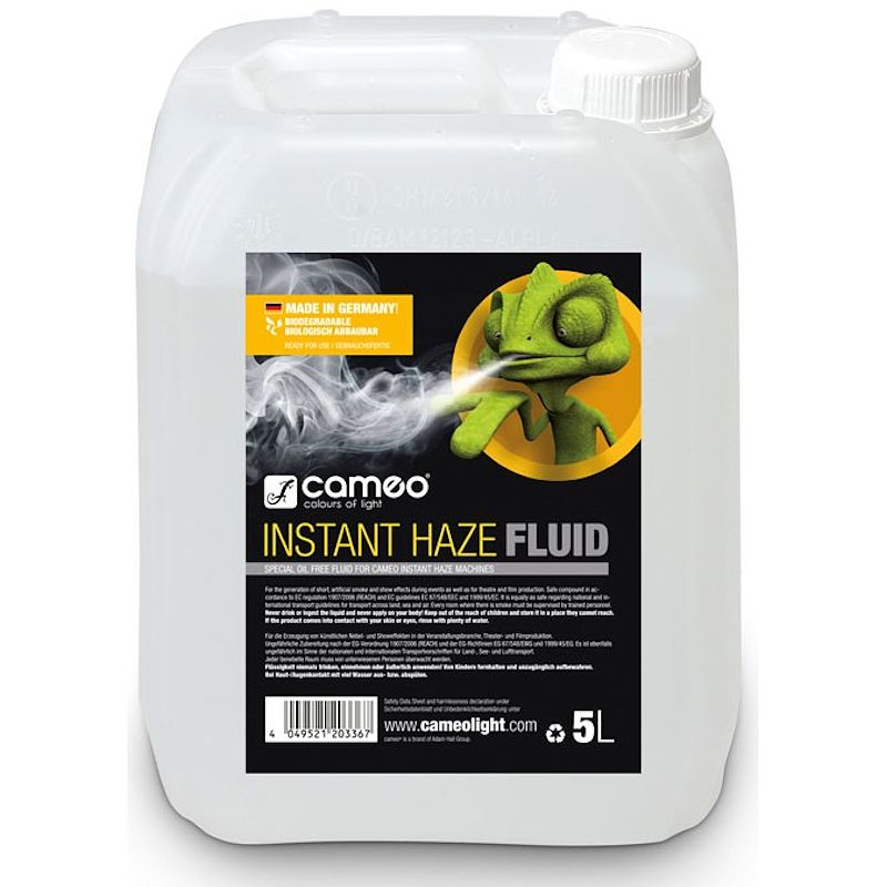 Foto van Cameo instant haze fluid 5l rookvloeistof voor instant hazer