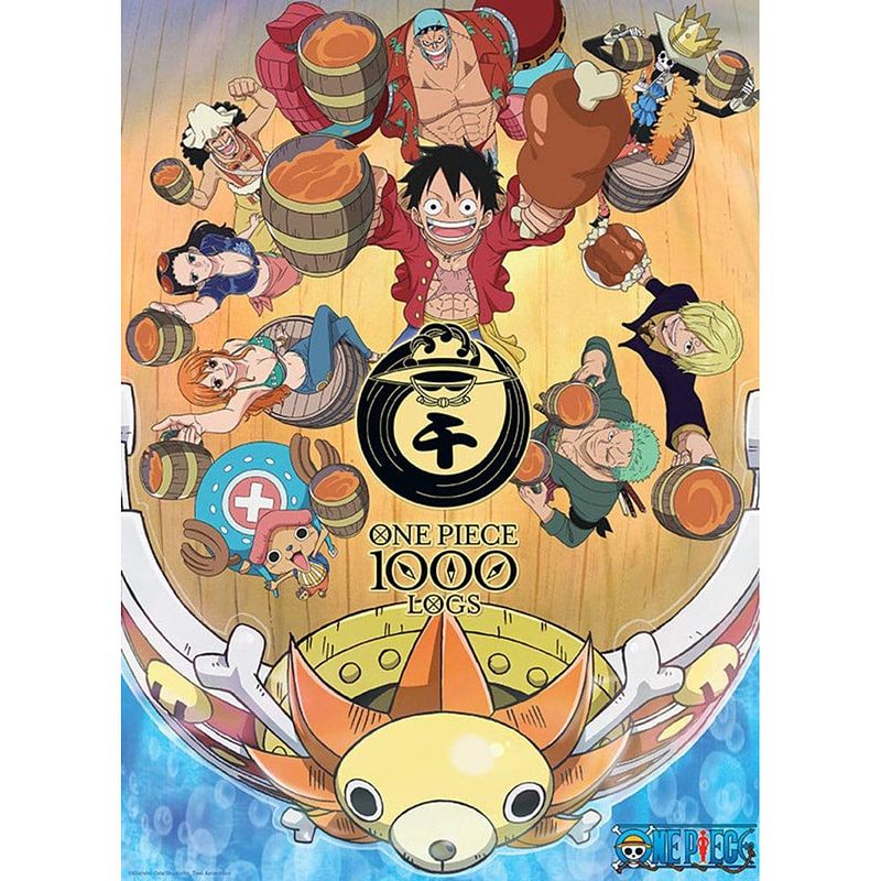 Foto van Abystyle one piece 1000 logs cheers poster 38x52cm