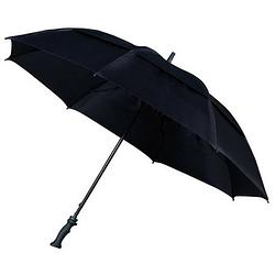 Foto van Extra sterke storm paraplu zwart 130 cm - paraplu's