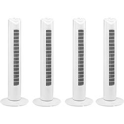 Foto van 4 stuks ventilator - torenventilator - torenventilator ventilator zuil wit - torenventilator kopen