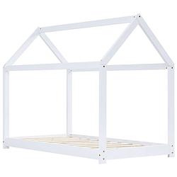 Foto van The living store boomhut bedframe - 166 x 88 x 131.5 cm - massief grenenhout - geschikt voor matras van 80 x 160 cm