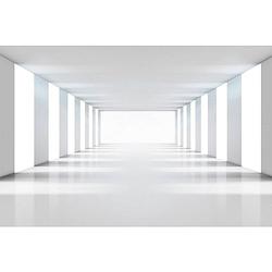 Foto van Dimex white corridor vlies fotobehang 375x250cm 5-banen