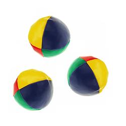 Foto van Jongleerballen - 6x - gekleurd - 6,5 cm - microgranulaat - beanbags - jongleervoorwerpen