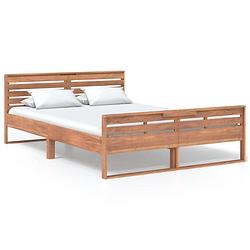 Foto van Vidaxl bedframe massief teakhout 140x200 cm