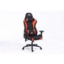 Foto van Nordic gaming racer gamestoel met verstelbare armleuningen en rugleuning zwart, oranje.