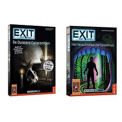 Foto van Spellenbundel - 2 stuks - bordspel - exit - de duistere catacomben & het verschrikkelijke spookhuis