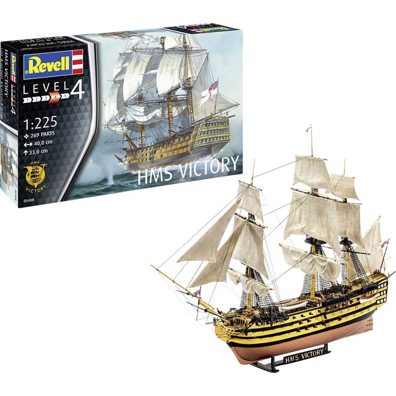 Foto van Revell 65408 rv model set hms victory boot (bouwpakket) 1:225