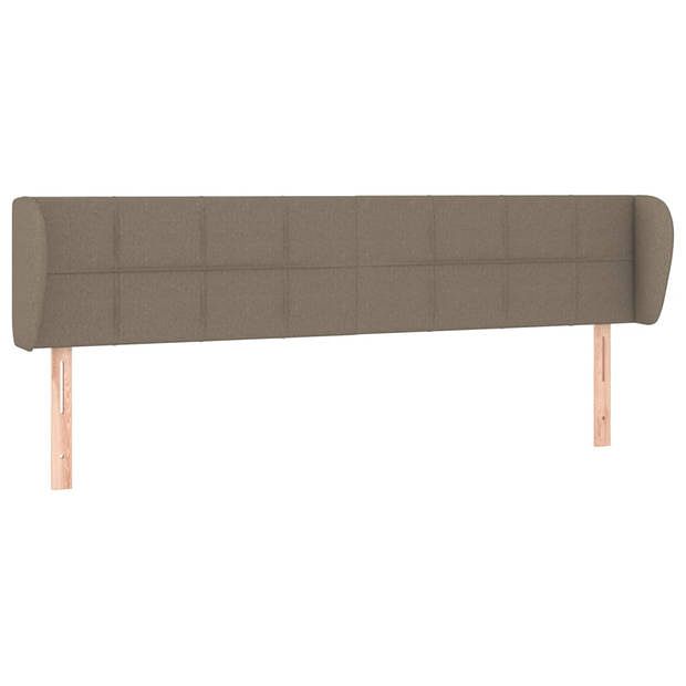 Foto van Vidaxl hoofdbord met randen 183x23x78/88 cm stof taupe