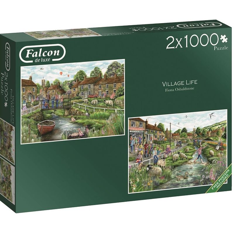 Foto van Falcon legpuzzel village life 2 x 1000 stukjes