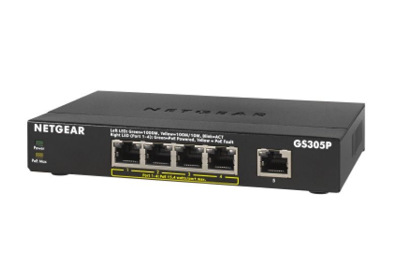 Foto van Netgear gs305p-200pes switch zwart