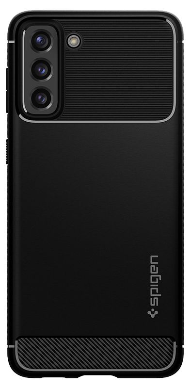 Foto van Spigen rugged armor samsung galaxy s21 back cover zwart