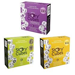 Foto van Spellenbundel - dobbelspel - 3 stuks - rory's story cubes voyages, emergency & mystery