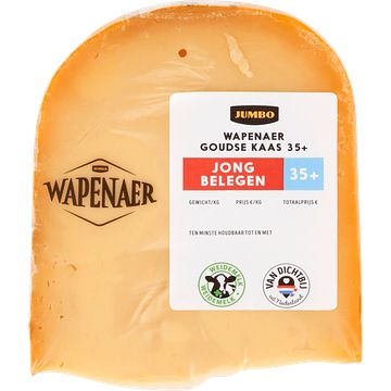 Foto van 1+1 gratis | jumbo wapenaer jong belegen kaas 35+ ca. 375g aanbieding bij jumbo