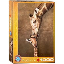 Foto van Giraffe mother'ss kiss (1000 stukjes) - puzzel;puzzel (0628136603010)