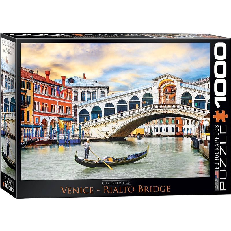 Foto van Eurographics puzzel venice rialto bridge - 1000 stukjes