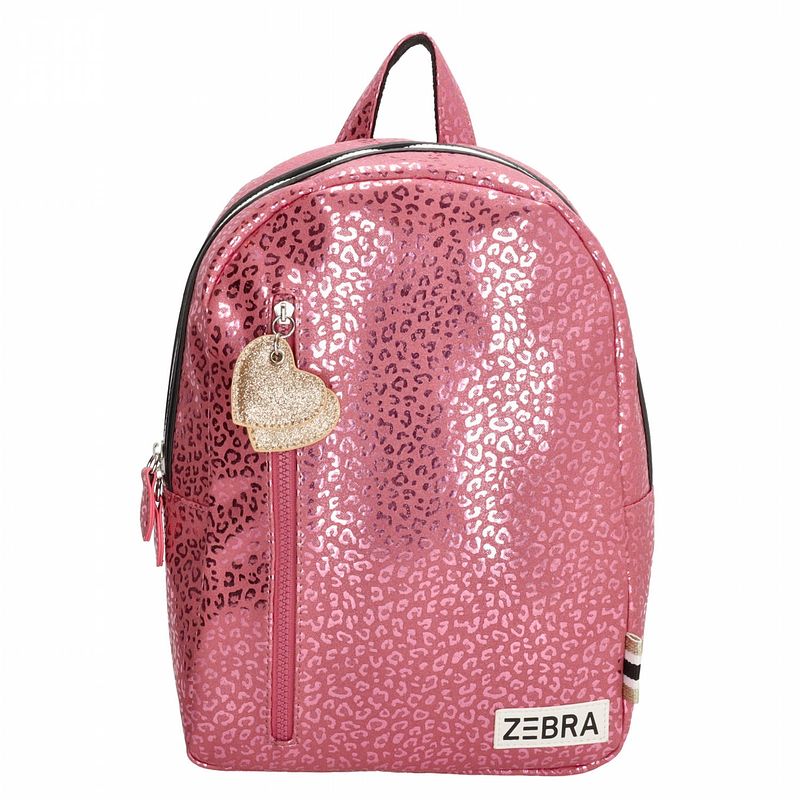 Foto van Zebra meisjes kleuter rugzak metallic leopard roze