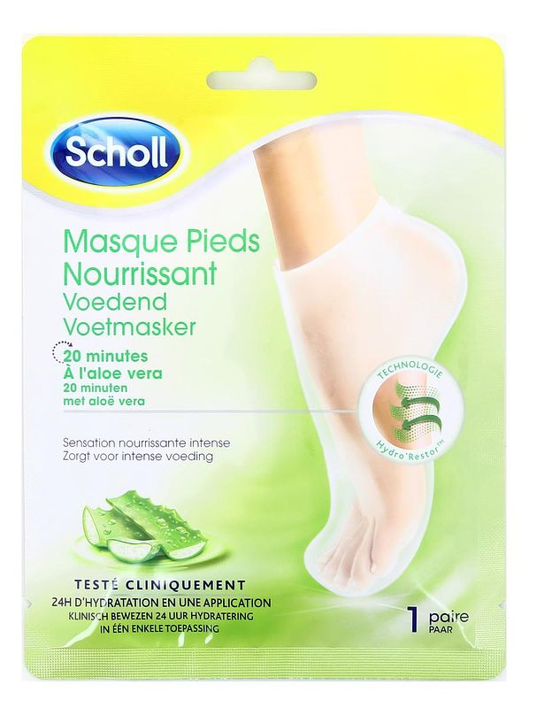 Foto van Scholl voedend voetmasker aloë vera