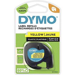 Foto van Dymo lt labeltape tapekleur: hyper-geel tekstkleur: zwart 12 mm 4 m