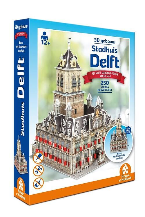 Foto van 3d gebouw - stadhuis delft (250 stukjes) - puzzel;puzzel (8719324373333)