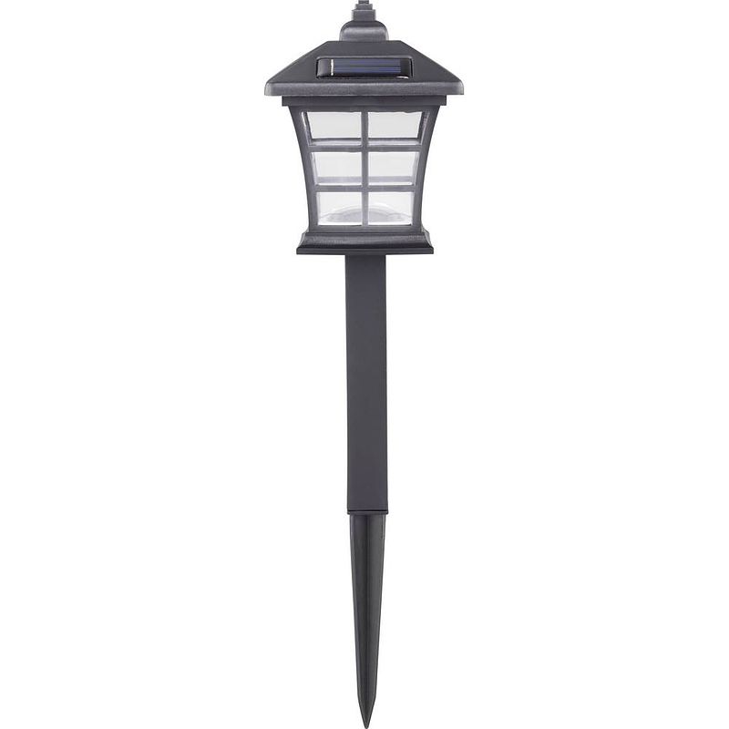 Foto van Solar tuinlamp ec23234 led koudwit zwart