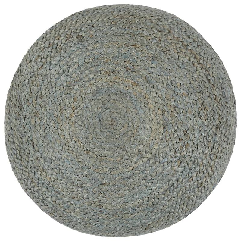 Foto van The living store jute poef - 45 x 30 cm - groen