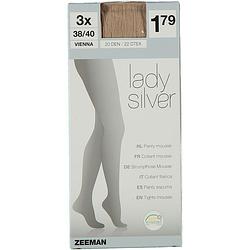 Foto van Lady silver - panty - comfort fit - 20 den - 3-pack