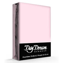 Foto van Day dream hoeslaken katoen roze-180 x 200 cm