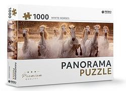 Foto van Rebo productions legpuzzel white horses panorama 2000 stukjes