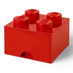 Foto van Lego brick 4 opberglade - rood