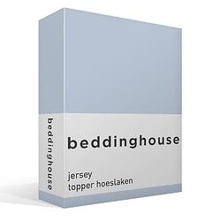 Foto van Beddinghouse jersey topper hoeslaken - 100% gebreide jersey katoen - lits-jumeaux (180x200/220 cm) - light blue