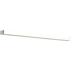 Foto van Led wandlamp - trion fabian - 20w - warm wit 3000k - spatwaterdicht ip44 - rechthoek - mat chroom - aluminium